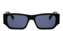 Shop FENDI FF Squared Grey Rectangular Sunglasses online.