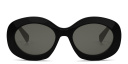 Shop CELINE Triomphe Black Round Sunglasses online.