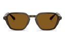 Shop GIORGIO ARMANI Logo Print Square Sunglasses online.