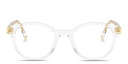 Shop MIU MIU Vertical Logo Panthos Eyeglasses online.