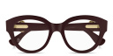 Shop Cartier Panthère de Cartier Round Eyeglasses online.