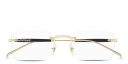 Shop MONTBLANC Snowcap Wide Rimless Rectangle Eyeglasses online.