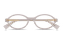 Shop BOTTEGA VENETA Triangle Stud Oval Eyeglasses online.