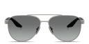 Shop Prada Linea Rossa Logo Signature Aviator Sunglasses online.