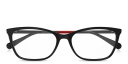 Shop GUCCI GG Logo Wide Rectangle Eyeglasses online.