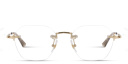 Shop MONTBLANC Nib Rimless Irregular Eyeglasses online.