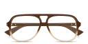 Shop BOTTEGA VENETA Ribbon Unisex Wide Pilot Eyeglasses online.