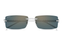 Shop Cartier Clash de Cartier Unisex Rimless Rectangle Sunglasses online.