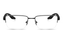 Shop Prada Linea Rossa Logo Signature Half-Rim Wide Pillow Eyeglasses online.
