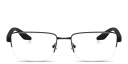 Shop Prada Linea Rossa Logo Signature Half-Rim Wide Pillow Eyeglasses online.