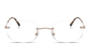 Shop Ray-Ban Optics Unisex Rimless Oval Eyeglasses online.