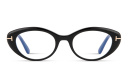 Shop TOM FORD T Logo Oval Eyeglasses online.