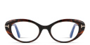 Shop TOM FORD T Logo Oval Eyeglasses online.