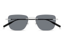 Shop MONTBLANC Snowcap Rimless Square Sunglasses online.