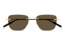 Shop MONTBLANC Snowcap Rimless Square Sunglasses online.