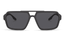Shop Prada Linea Rossa Logo Signature Wide Rectangle Sunglasses online.