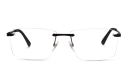 Shop EYE'M Rimless Wide Rectangle Eyeglasses online.