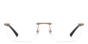 Shop EYE'M Rimless Wide Rectangle Eyeglasses online.