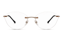 Shop EYE'M Rimless Wide Cat Eye Eyeglasses online.