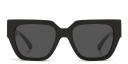 Shop VERSACE Medusa Chain Square Sunglasses online.