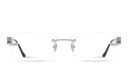Shop Cartier Panthère de Cartier Rimless Rectangle Eyeglasses online.