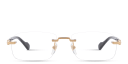تسوق Web Wide Rimless Rectangle Eyeglasses غوتشي أونلاين.