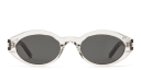 Shop SAINT LAURENT Engraved Logo Oval Sunglasses online.