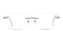 Shop EYE'M Rimless Wide Square Eyeglasses online.