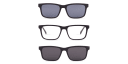 Shop EYE'M Clip-On Rectangle Eyeglasses online.