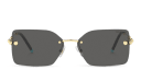 Shop TIFFANY Tiffany HardWear Rimless Rectangle Sunglasses online.
