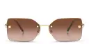 Shop TIFFANY Tiffany HardWear Rimless Rectangle Sunglasses online.