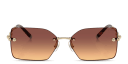 Shop TIFFANY Tiffany HardWear Rimless Rectangle Sunglasses online.