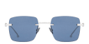 Shop Cartier Pasha de Cartier Rimless Rectangle Sunglasses online.