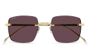 Shop Cartier Pasha de Cartier Rimless Rectangle Sunglasses online.