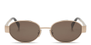 Shop CELINE Metal Triomphe Oval Sunglasses online.