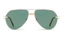 Shop Cartier Première de Cartier Half-Rim Pilot Sunglasses online.