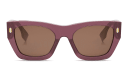 Shop FENDI Fendi Roma Black Rectangular Sunglasses online.