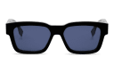 Shop FENDI O'Lock Brown Rectangular Sunglasses online.