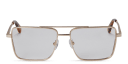 Shop OFF WHITE Style 66 Unisex Wide Rectangle Eyeglasses online.
