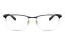 Shop Ray-Ban Optics Unisex Half-Rim Irregular Eyeglasses online.