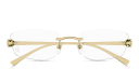 Shop Cartier Panthère de Cartier Unisex Rimless Wide Irregular Eyeglasses online.