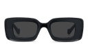 Shop LOEWE Anagram Green Rectangle Sunglasses online.