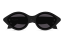 Shop ALAIA Logo Round Sunglasses online.