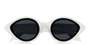 Shop ALAIA Logo Round Sunglasses online.