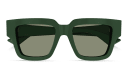 Shop BOTTEGA VENETA Nude Triangle Square Sunglasses online.
