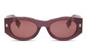 Shop FENDI Roma Oval Sunglasses online.