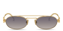 Shop MIU MIU Vertical Logo Oval Sunglasses online.
