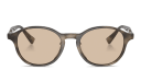 Shop BRUNELLO CUCINELLI Logo Unisex Round Eyeglasses online.
