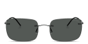 Shop GIORGIO ARMANI Logo Rimless Pillow Sunglasses online.