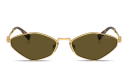 Shop MIU MIU Vertical Logo Irregular Sunglasses online.